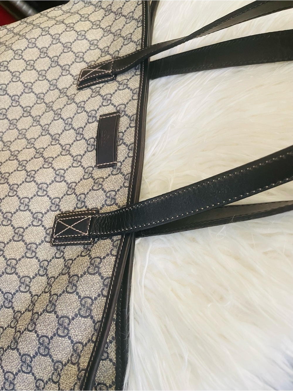 Gucci Beige GG Supreme Canvas Tote - Picture 16 of 16